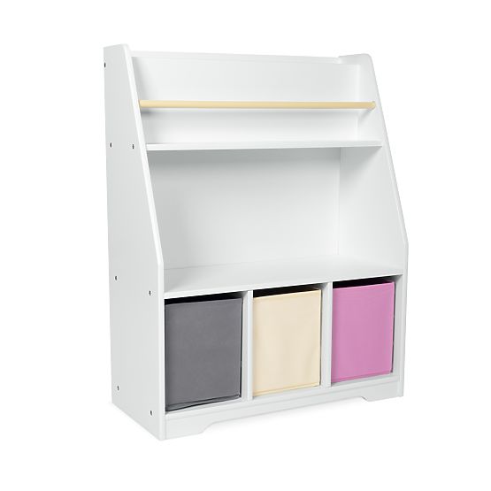 Bibliotecă Montessori Dusty Pink - alb