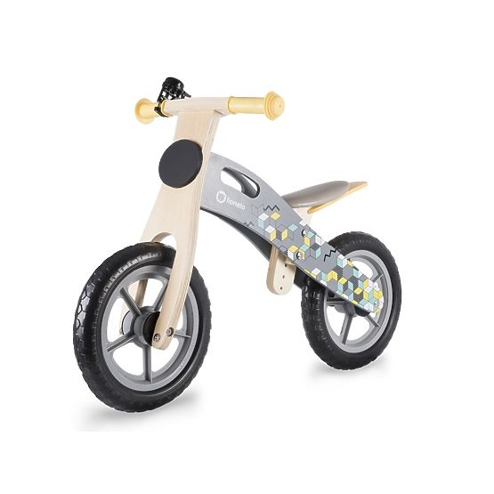 Bicicletă din lemn pentru echilibru LIONELO Casper gri
