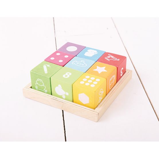 Bigjigs Baby Blocuri de lemn cu poze