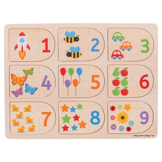 Bigjigs puzzle - numărare și forme