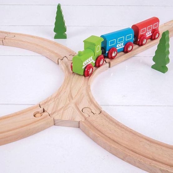 Bigjigs Rail Comutator simetric combinat 2 buc