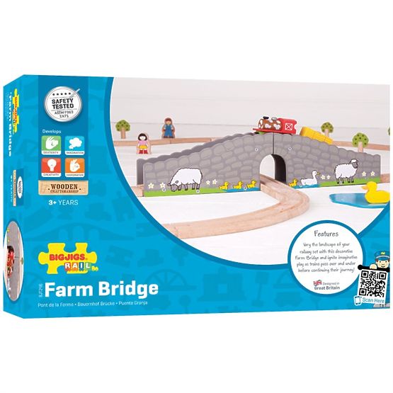 Bigjigs Rail Farm pod cu tunel