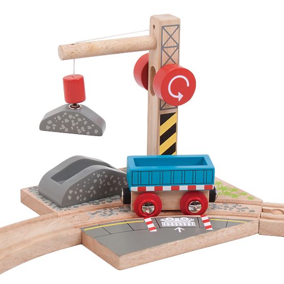 Bigjigs Rail Macara cu pietriș