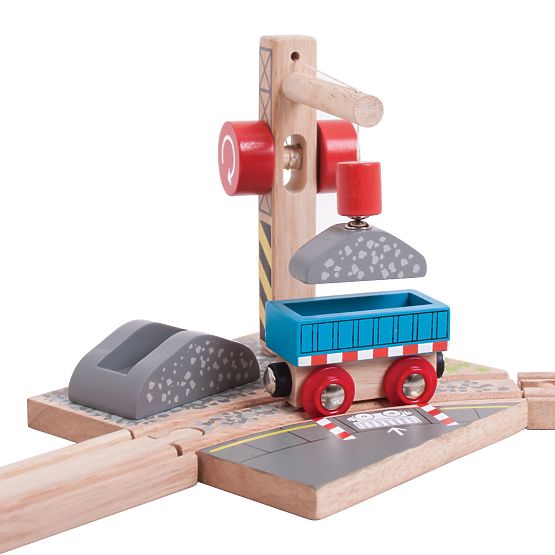 Bigjigs Rail Macara cu pietriș