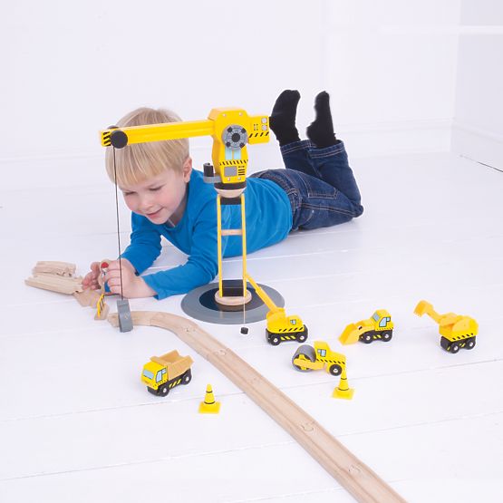 Bigjigs Rail Macara și mașini de construcții
