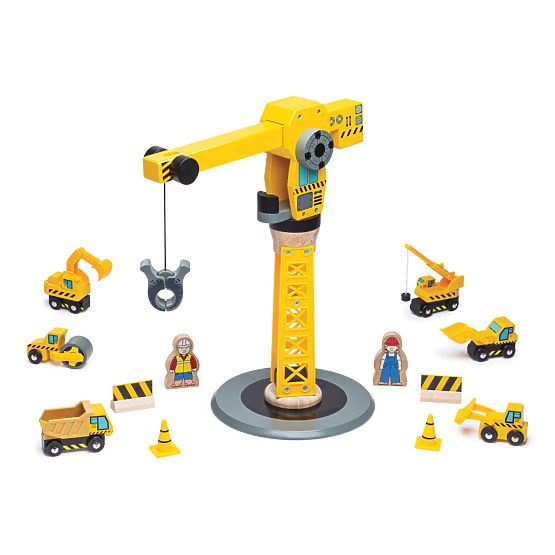 Bigjigs Rail Macara și mașini de construcții