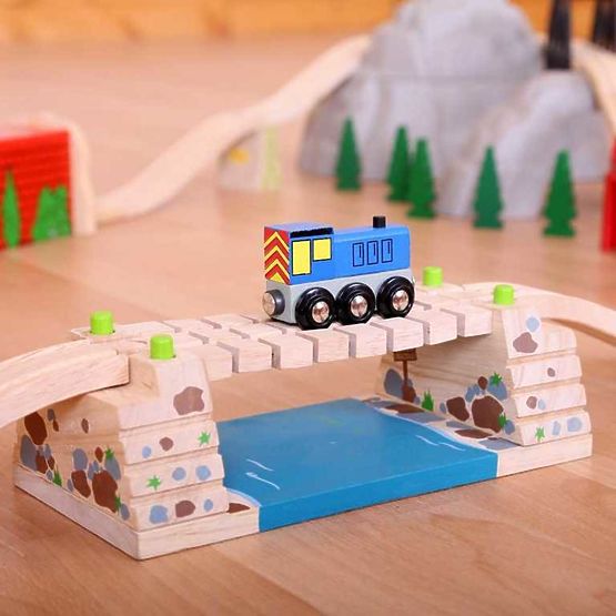 Bigjigs Rail Pod balansoar peste râu