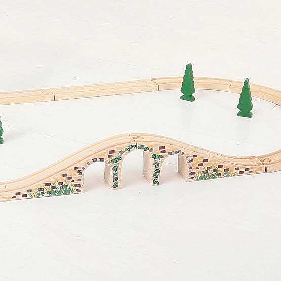 Bigjigs Rail Pod șină de lemn