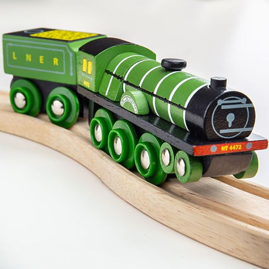 Bigjigs Rail Replică din lemn locomotivă Flying Scotsman