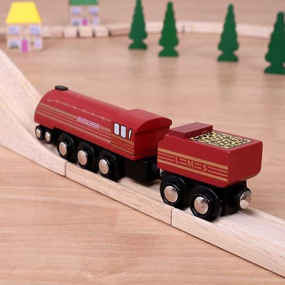Bigjigs Rail replică locomotivă Ducesa de Hamilton + 3 șine