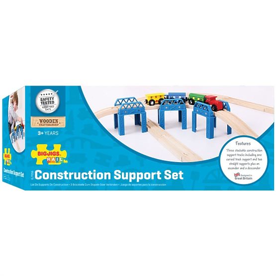 Bigjigs Rail Set șine din lemn pentru construcția podului