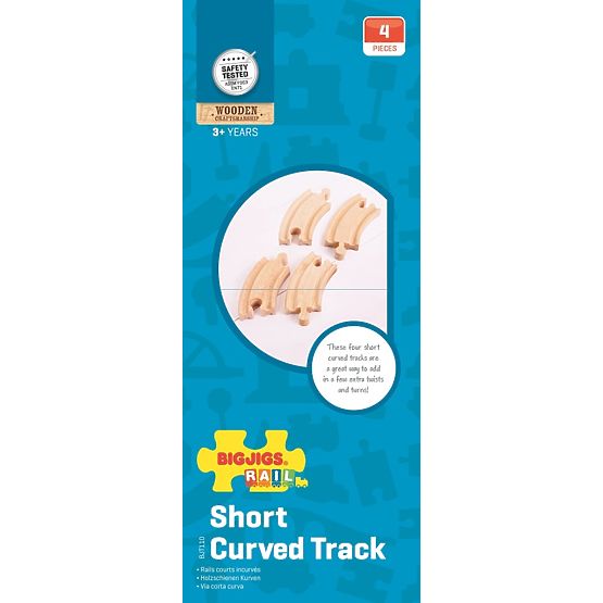 Bigjigs Rail Sina circulara scurta 10 cm 4 buc