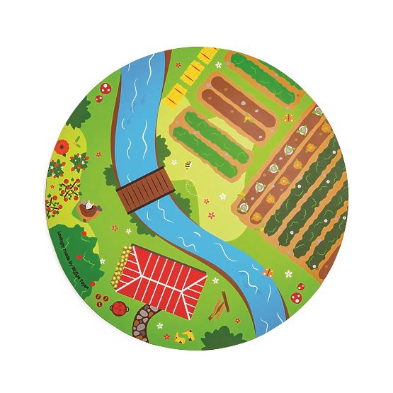 Bigjigs Rail Linie de tren din lemn cu drum de țară 80 de părți