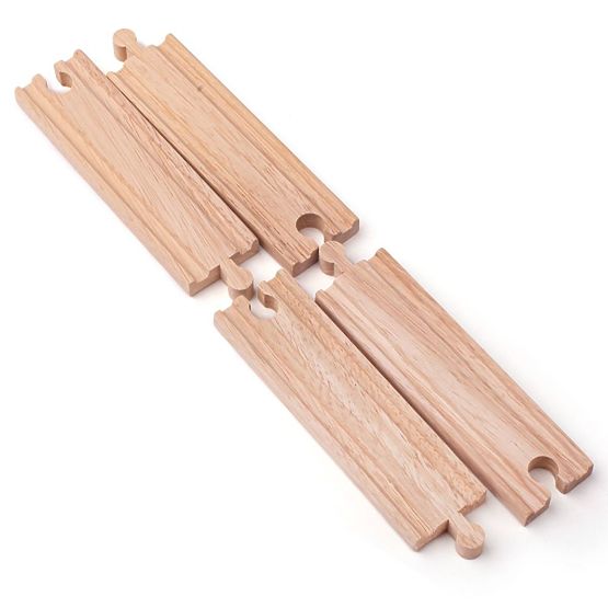 Bigjigs Rail Sine lungi drepte 21 cm 4 buc
