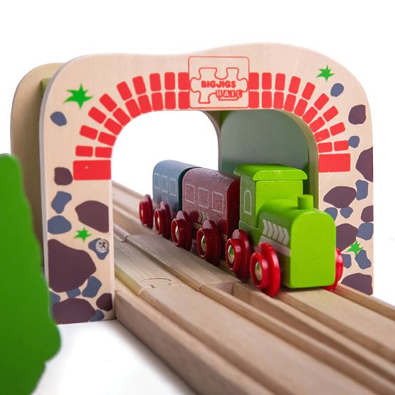 Bigjigs Rail Tunel cu șine dublă