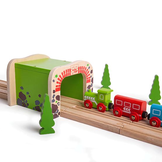 Bigjigs Rail Tunel cu șine dublă