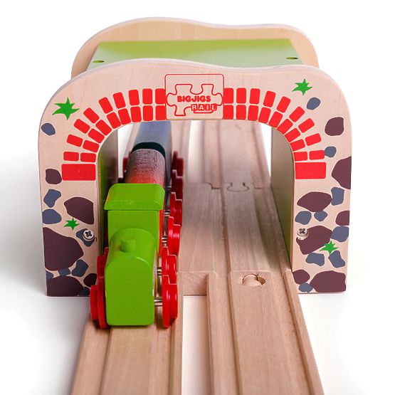 Bigjigs Rail Tunel cu șine dublă