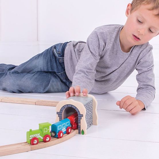 Bigjigs Rail Un tunel feroviar de piatră