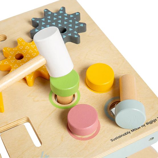 Bigjigs Toys Banc de lucru cu ciocan pentru copii