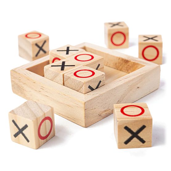 Bigjigs Toys Blocuri tic-tac-toe din lemn