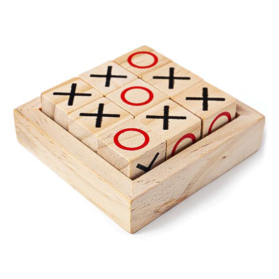 Bigjigs Toys Blocuri tic-tac-toe din lemn