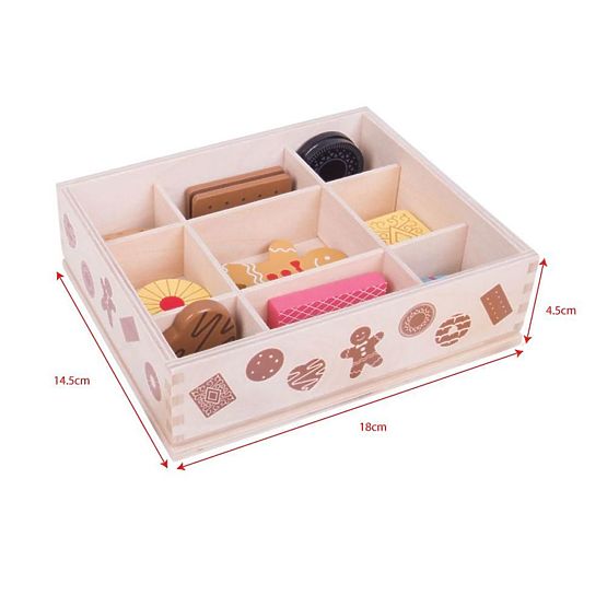 Bigjigs Toys Box cu biscuiti din lemn