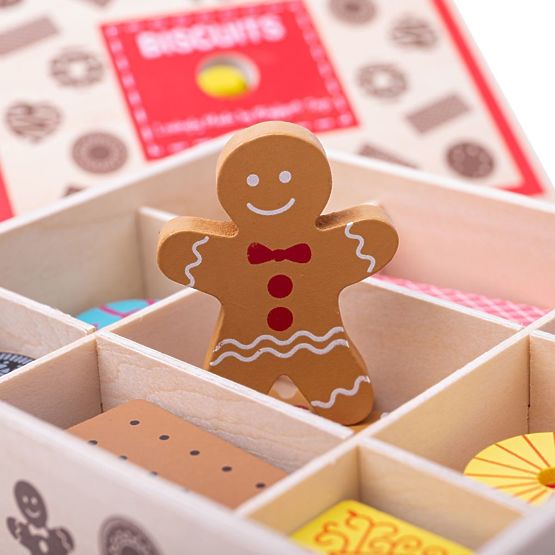Bigjigs Toys Box cu biscuiti din lemn