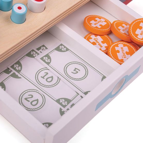 Bigjigs Toys Casa de marcat din lemn rosie