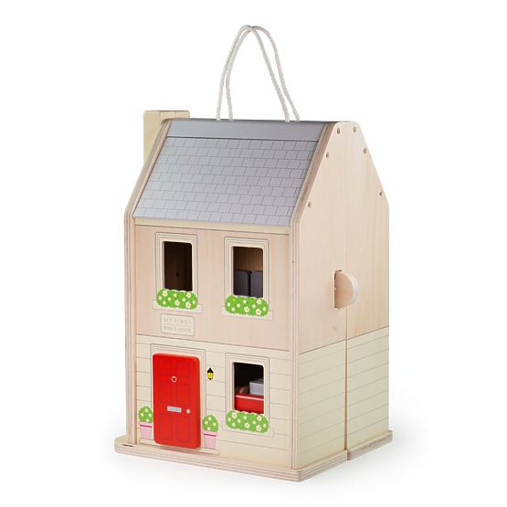 Bigjigs Toys Casă de păpuși pliabilă cu accesorii
