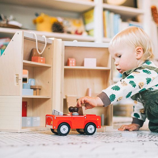 Bigjigs Toys Casă de păpuși pliabilă cu accesorii