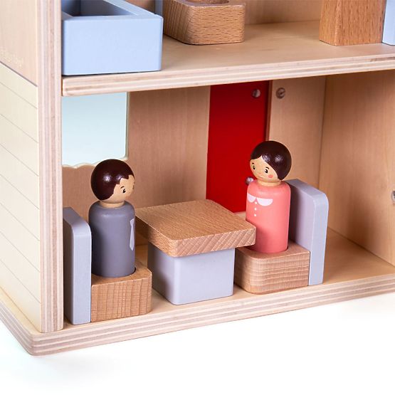 Bigjigs Toys Casă de păpuși pliabilă cu accesorii