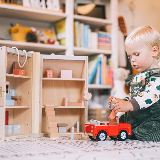 Bigjigs Toys Casă de păpuși pliabilă cu accesorii