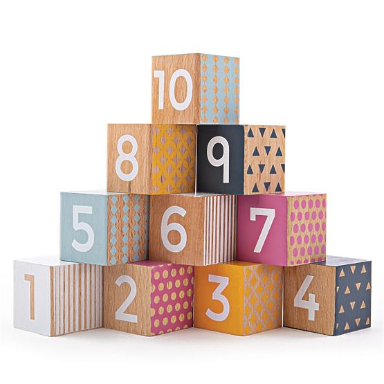 Bigjigs Toys Cuburi Didactice Numere