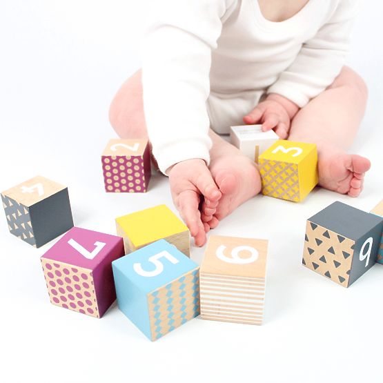 Bigjigs Toys Cuburi Didactice Numere