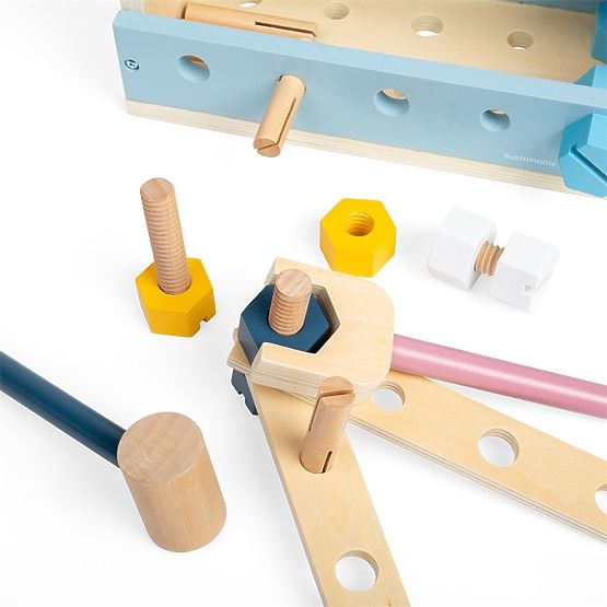 Bigjigs Toys Cutie de scule 2 în 1