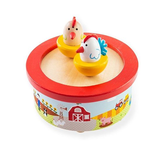 Bigjigs Toys Cutie muzicală din lemn fermă