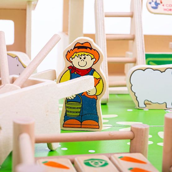 Bigjigs Toys Fermă mare din lemn