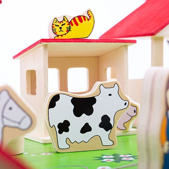 Bigjigs Toys Fermă mare din lemn