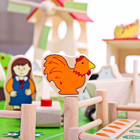 Bigjigs Toys Fermă mare din lemn