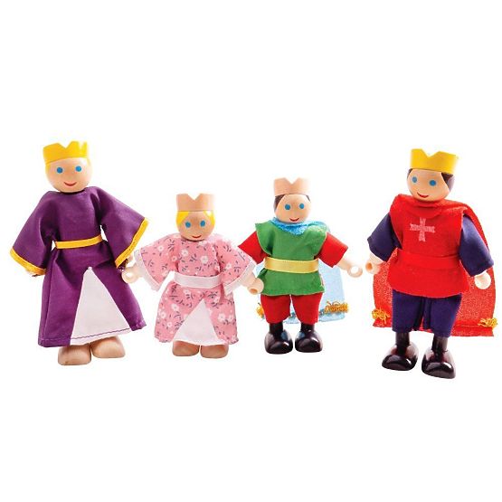 Bigjigs Toys Figurine din lemn familie regală