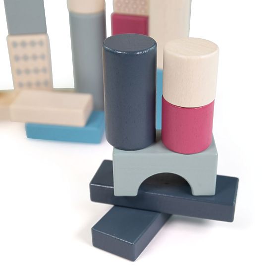 Bigjigs Toys Găleată cu 50 de cuburi