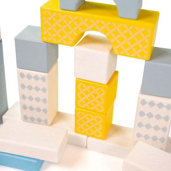 Bigjigs Toys Găleată cu 50 de cuburi