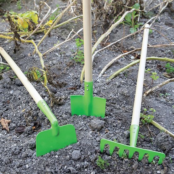 Bigjigs Toys Greblă de grădină verde