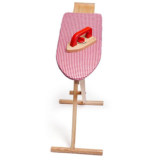 Bigjigs Toys Masă de călcat din lemn cu fier de călcat - ambalaj deteriorat