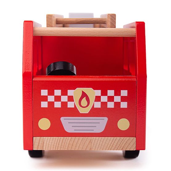 Bigjigs Toys Mașină de pompieri din lemn