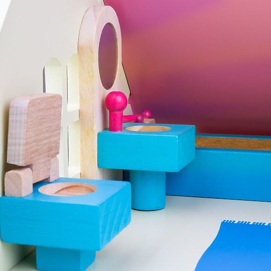 Bigjigs Toys Mobilier din lemn pentru casa de papusi