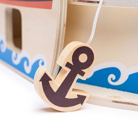 Bigjigs Toys Navă pirat cu pirați
