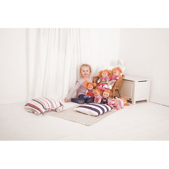 Bigjigs Toys Palton roz cu nasturi pentru păpușă de 28 cm