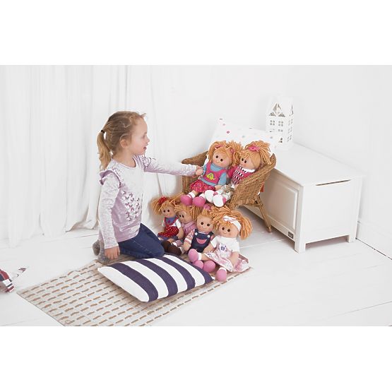 Bigjigs Toys Palton roz cu nasturi pentru păpușă de 28 cm