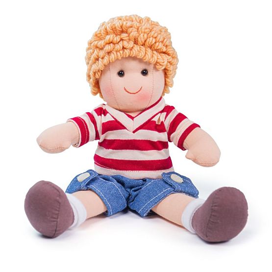 Bigjigs Toys Papusa de stofa Harry 28 cm